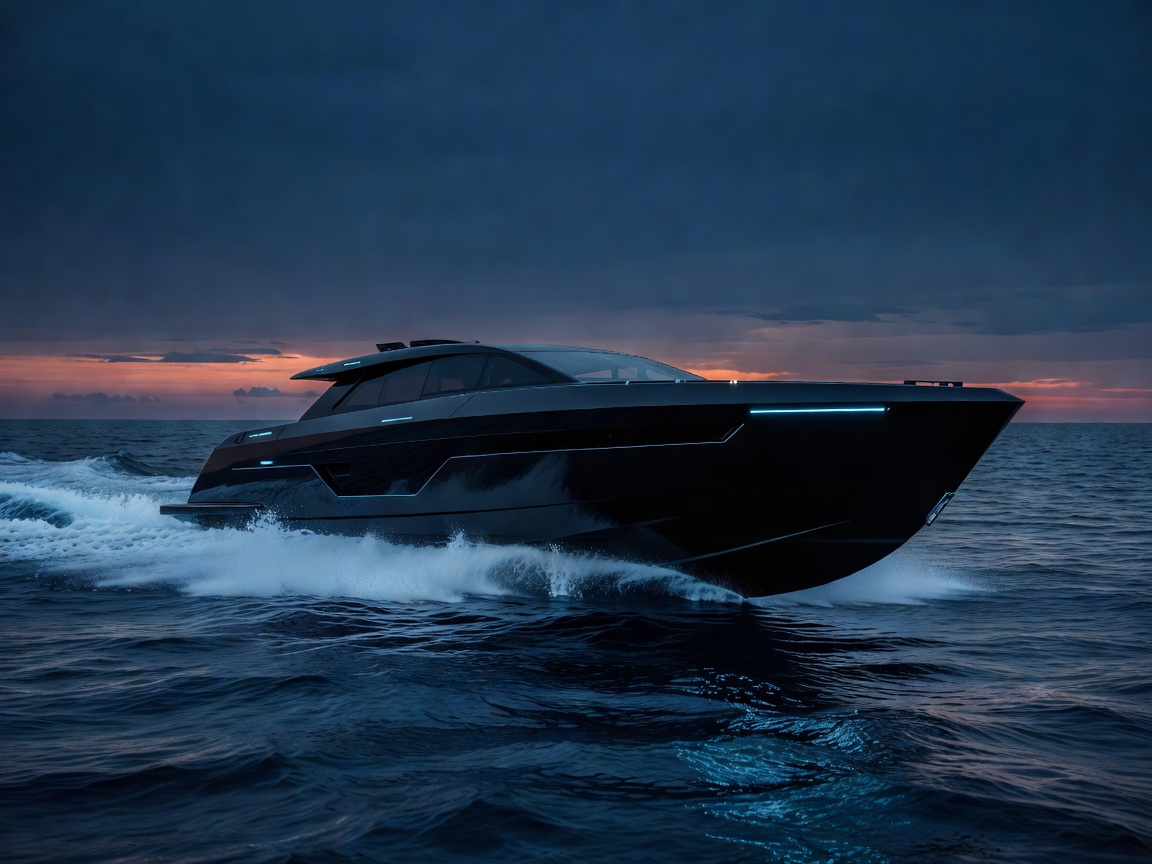 Scoutlanepulss Cyber-Aegis Black Hull Interceptor Yacht