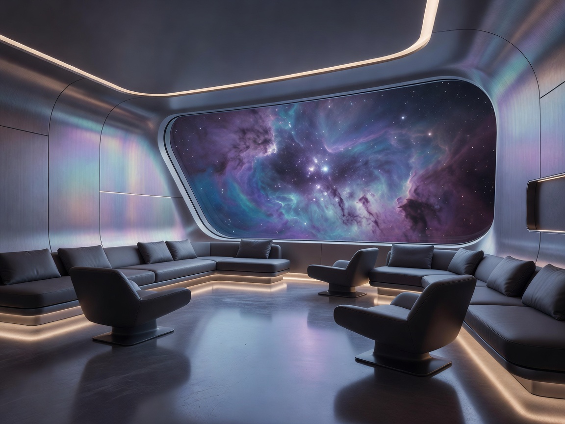 Spacecraft Inspired Floating Zero-Gravity Yacht Interior